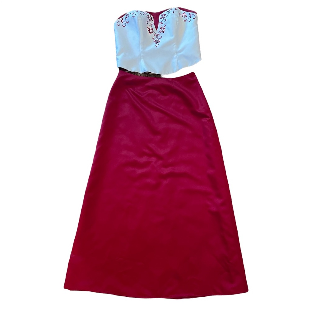 Raina Designs size 14 two piece strapless top.
